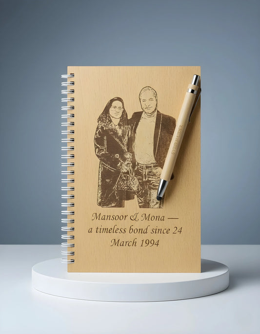 Customize Wooden Diary With Free Pen