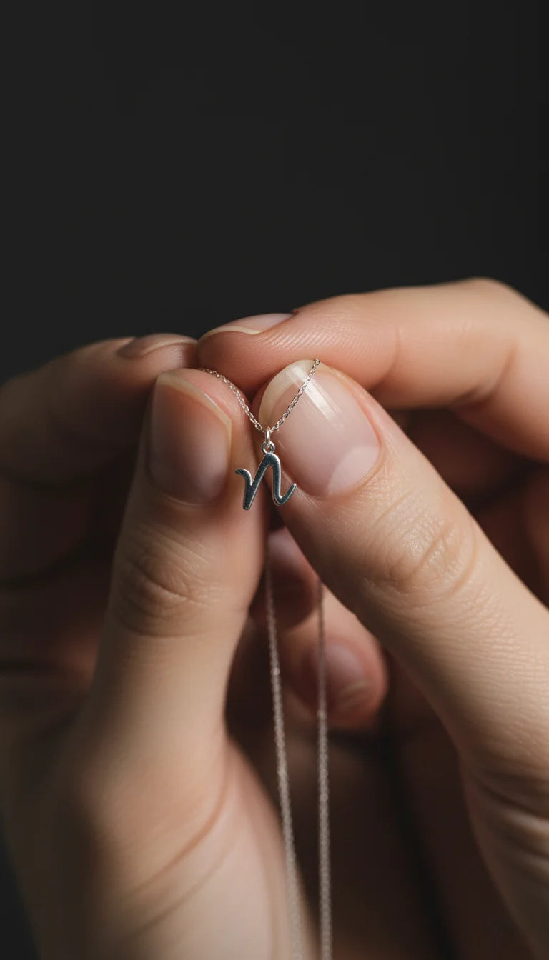 Dainty Initial Necklace — Minimal Alphabet Pendant