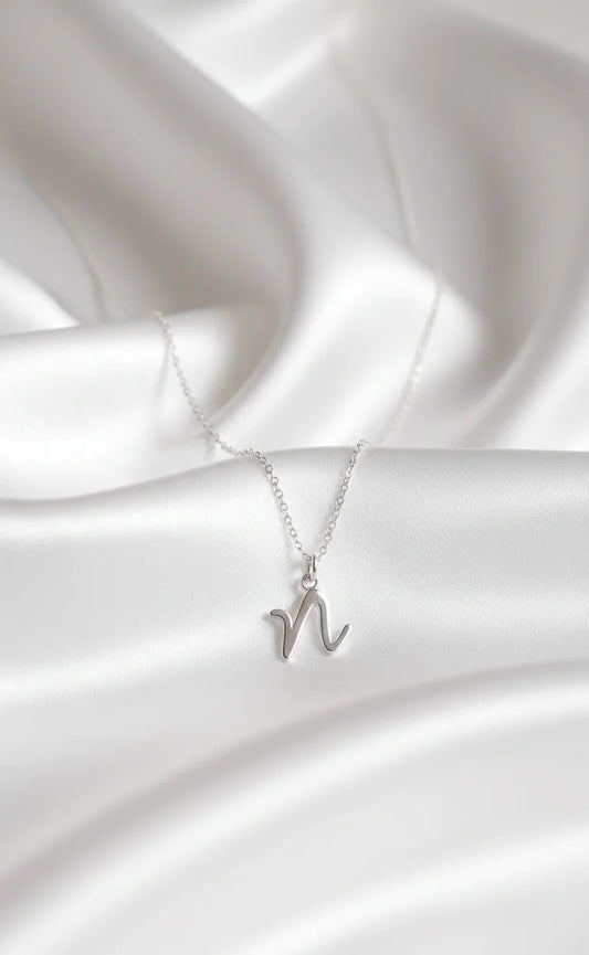 Dainty Initial Necklace — Minimal Alphabet Pendant