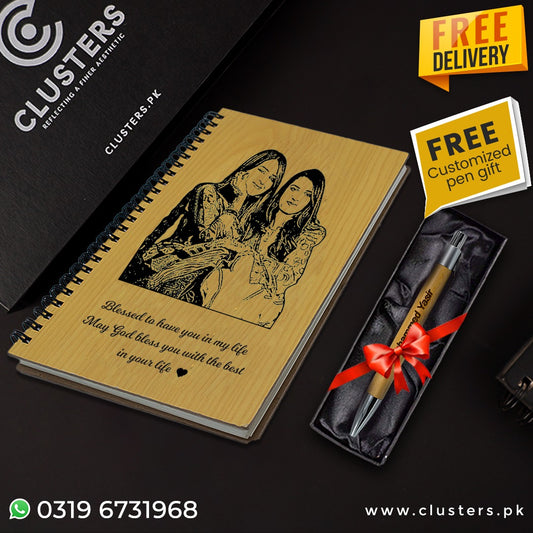 Customize Wooden Diary With Free Pen