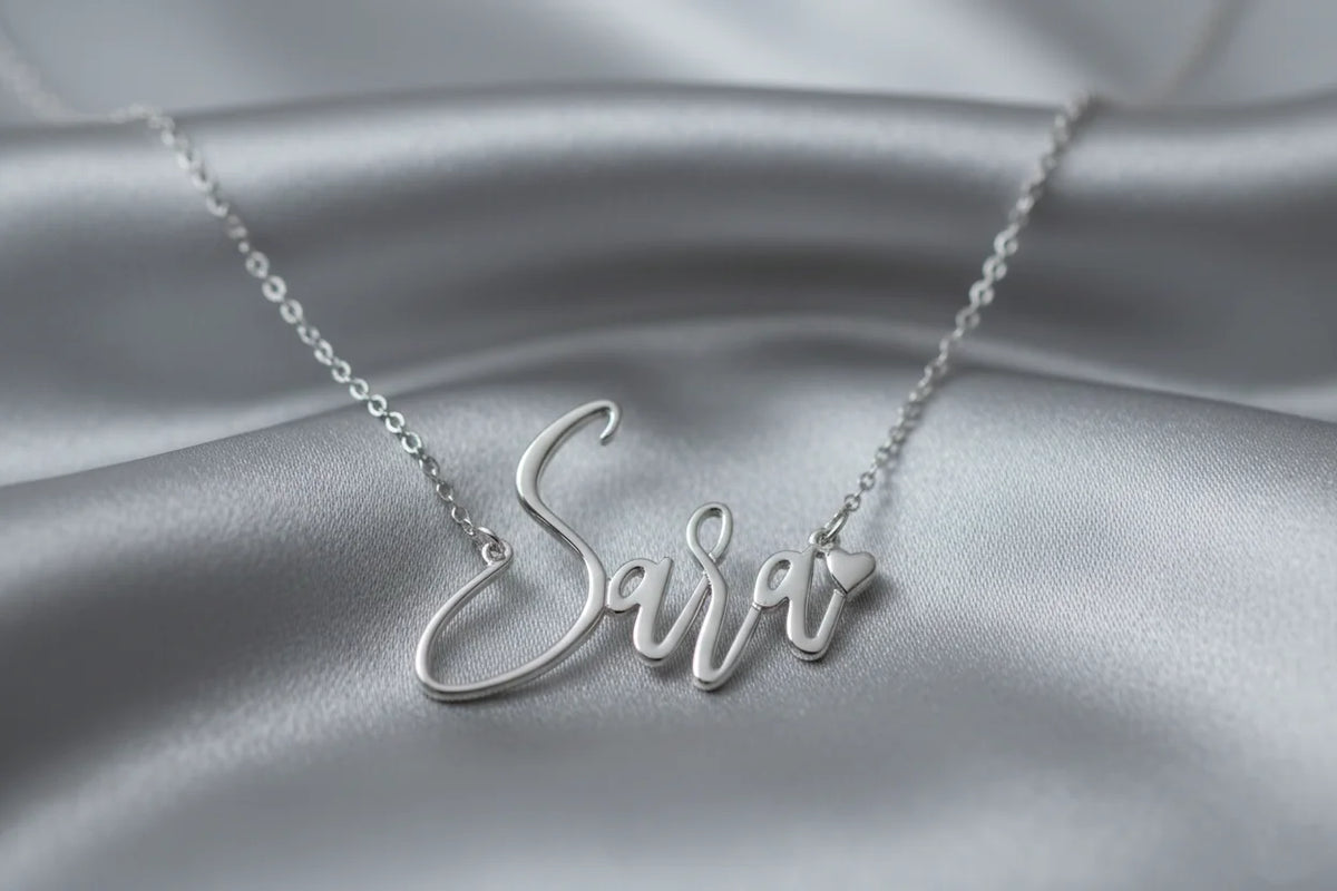 Customized Silver Name Necklace for Women