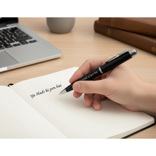 Professional Matte Black & Chrome Personalized Pen – Custom Engraved – Customized Pen
