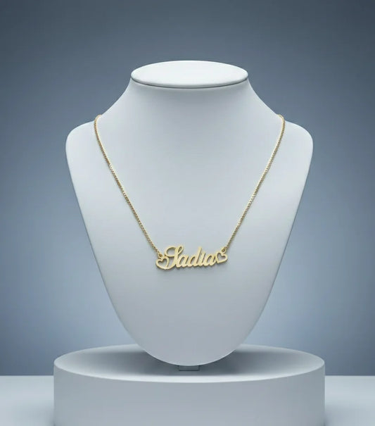 Customize Name Engraved Necklace and Free Ring