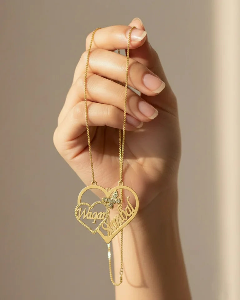Personalized Customized Heart Name Necklace