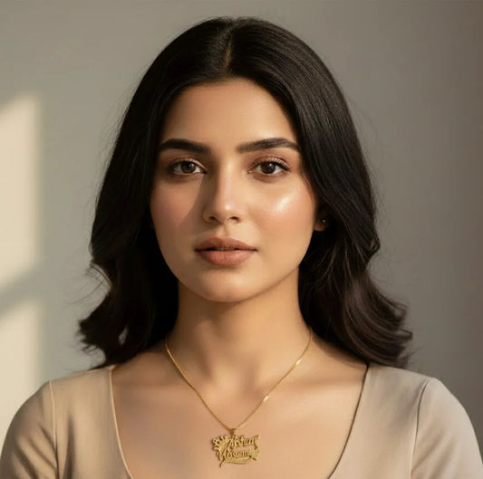 Customizable Name Pendant Necklace and Free Ring