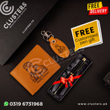 Customize Picture Engraved Wallet & Keychain With Free Pen