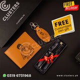 Customize Picture Engraved Wallet & Keychain With Free Pen