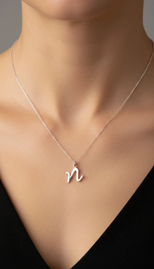 Dainty Initial Necklace — Minimal Alphabet Pendant