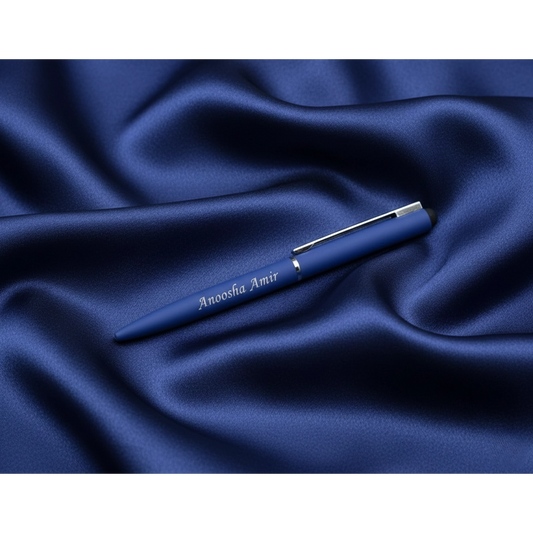 Personalized Navy Blue Stylus Pen – Custom Engraved 2-in-1 Minimalist Pen – Customized Pen