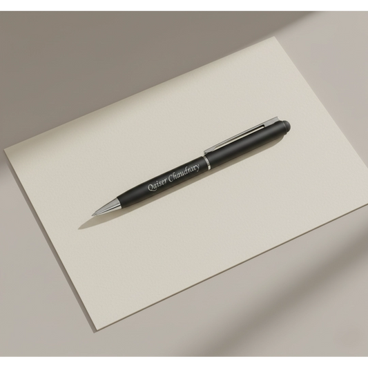 Personalized Noir Matte Black Stylus Pen – Custom Engraved 2-in-1 Executive Series – Customized Pen