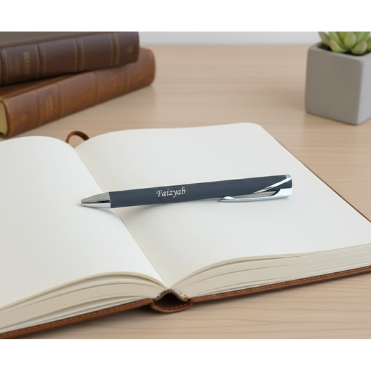 Personalized Onyx Matte Black Stylus Pen – Custom Engraved 2-in-1 Executive Pen – Customized Pen