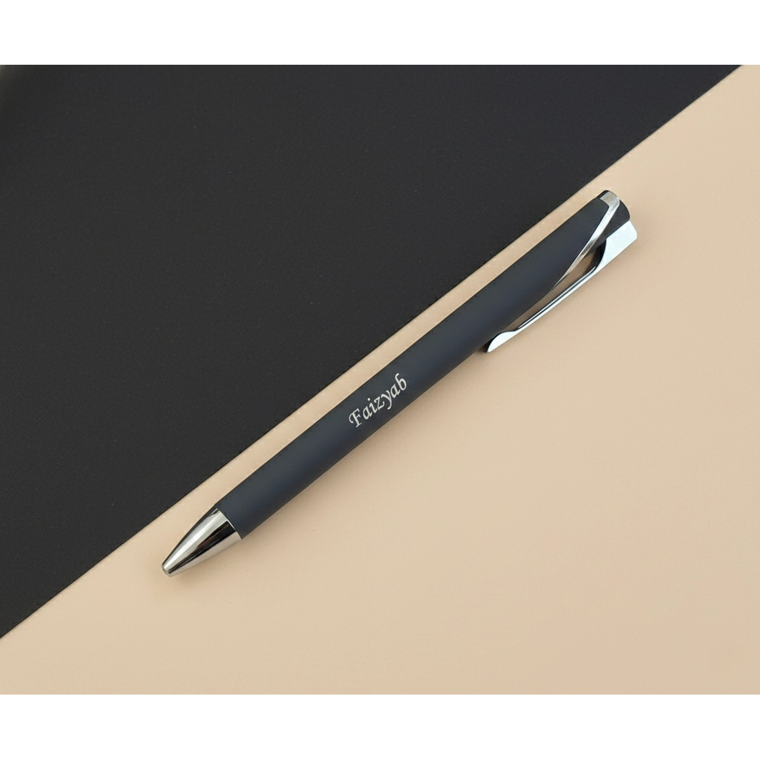 Personalized Onyx Matte Black Stylus Pen – Custom Engraved 2-in-1 Executive Pen – Customized Pen