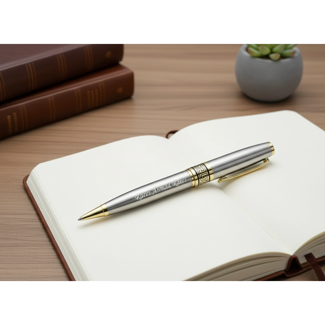 Luxury Obsidian Black & Gold Personalized Pen – Custom Engraved Designer Series – Customized Pen