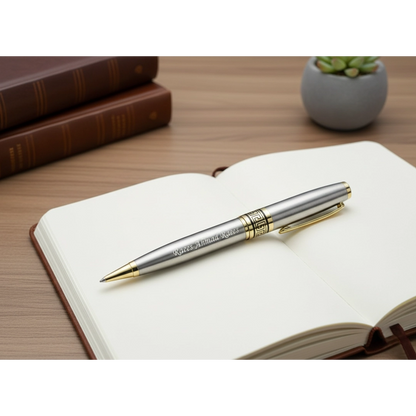 Luxury Obsidian Black & Gold Personalized Pen – Custom Engraved Designer Series – Customized Pen