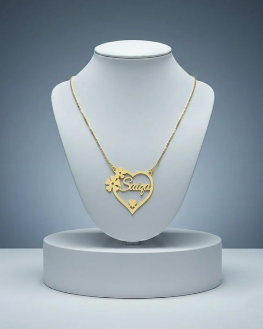 Customize Heart Nameplate Necklace