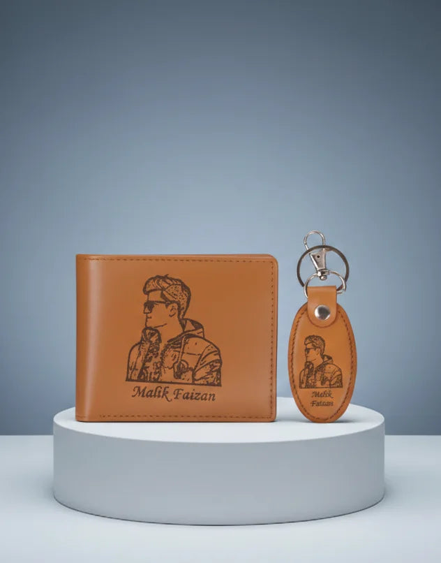Customize Picture Engraved Wallet & Keychain