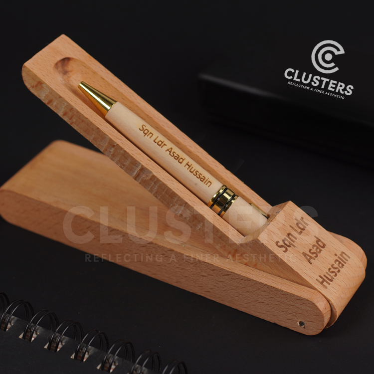 Customize Wooden Pen With Holder